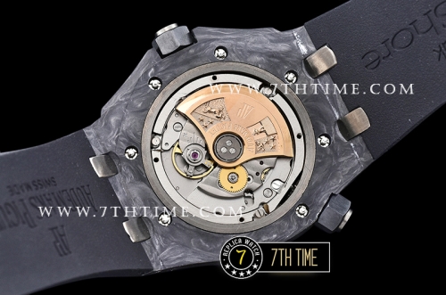 Royal Oak Diver 42mm Forged Carbon  Black/Yellow Dial Rubber Strap MY9015