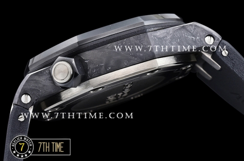 Royal Oak Diver 42mm Forged Carbon  Black/Yellow Dial Rubber Strap MY9015