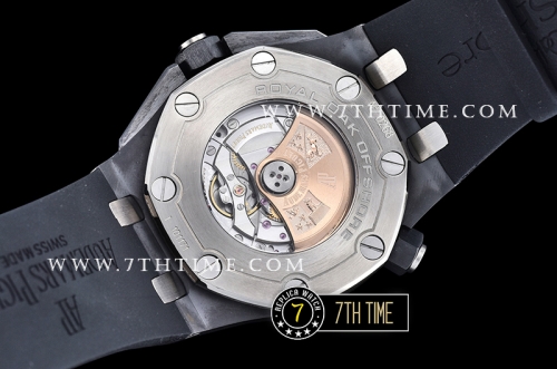 Royal Oak Diver 42mm Ceramic Bezel Black/Orange Dial Rubber   Strap MY9015 Mod