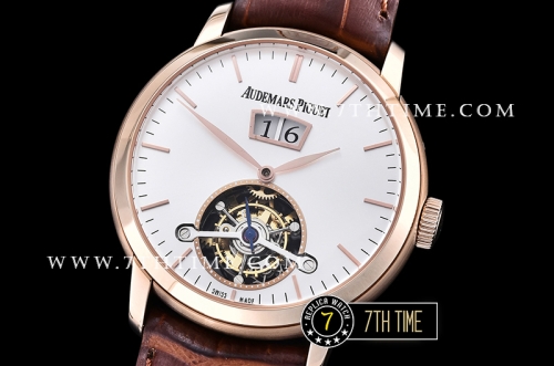 AP Jules Tourbillon 42mm Grande Date RG/LE White Dial Tourbillon