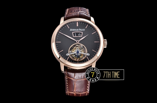 AP Jules Tourbillon 42mm Grande Date RG/LE Black Dial Tourbillon