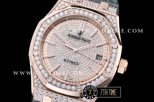 Royal Oak Ref.15450 37mm Full Diamonds RG/LE Gold Mod A3120