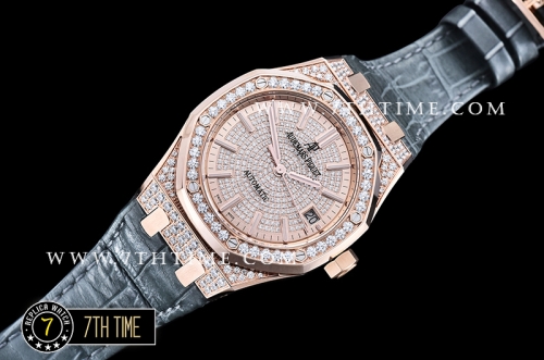 Royal Oak Ref.15450 37mm Full Diamonds RG/LE Gold Mod A3120