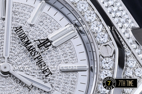 Royal Oak Ref.15450 37mm Full Diamonds SS/LE White Mod A3120