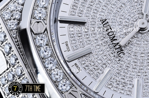 Royal Oak Ref.15450 37mm Full Diamonds SS/LE White Mod A3120