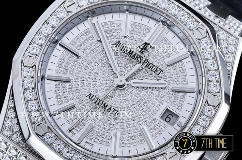 Royal Oak Ref.15450 37mm Full Diamonds SS/LE White Mod A3120