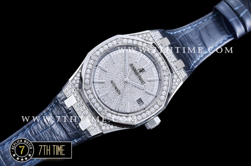 Royal Oak Ref.15450 37mm Full Diamonds SS/LE White Mod A3120