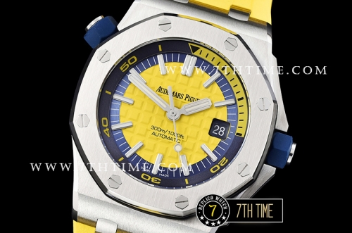 Royal Oak Diver 42mm SS/RU Yellow Checkered Dial MY9015 Mod A3120