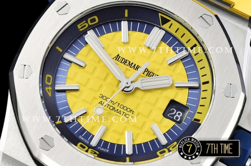 Royal Oak Diver 42mm SS/RU Yellow Checkered Dial MY9015 Mod A3120
