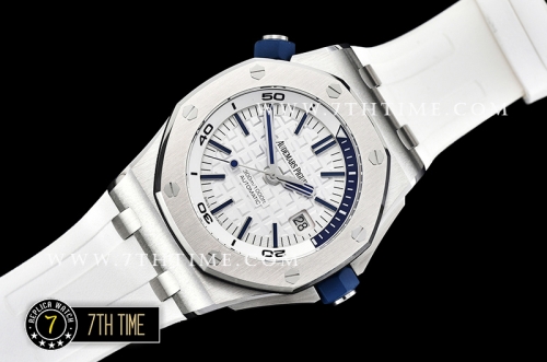 Royal Oak Diver 42mm SS/RU White Checkered Dial MY9015 Mod A3120