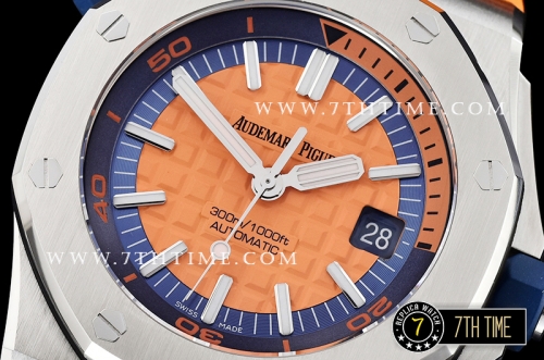 Royal Oak Diver 42mm SS/RU Orange Checkered Dial MY9015 Mod A3120