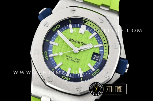 Royal Oak Diver 42mm SS/RU Green Checkered Dial MY9015 Mod A3120