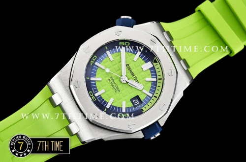 Royal Oak Diver 42mm SS/RU Green Checkered Dial MY9015 Mod A3120