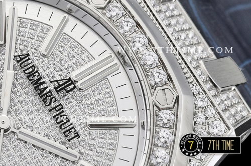 Royal Oak 15400 41mm SS/LE Full Diamonds Paved Dial MY9015 Mod