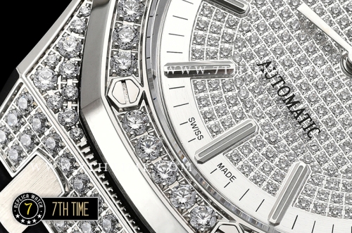 Royal Oak 15400 41mm SS/LE Full Diamonds Paved Dial MY9015 Mod