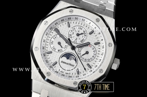 Royal Oak Perpetual Calendar 41mm 26574 SS/SS White Checkered Dial A5134