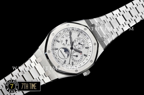 Royal Oak Perpetual Calendar 41mm 26574 SS/SS White Checkered Dial A5134