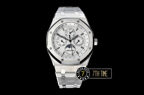 Royal Oak Perpetual Calendar 41mm 26574 SS/SS White Checkered Dial A5134
