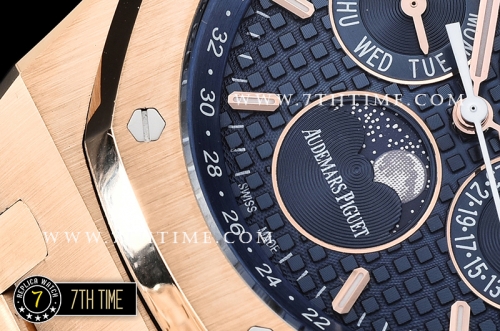 Royal Oak Perpetual Calendar 41mm 26574 RG/RG Blue Checkered Dial A5134