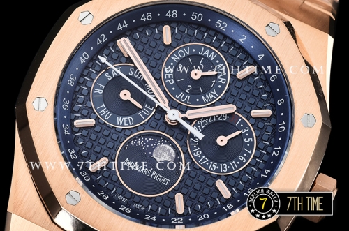 Royal Oak Perpetual Calendar 41mm 26574 RG/RG Blue Checkered Dial A5134