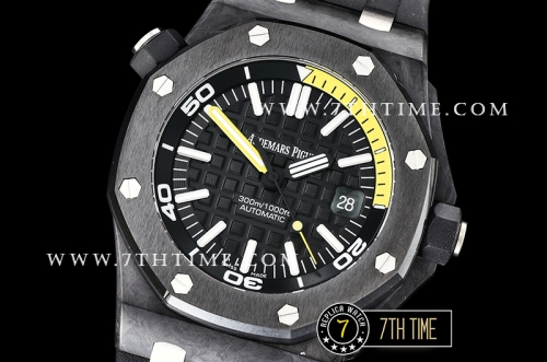 Royal Oak Diver FC/RU Black/Yellow Checkered Dial Ceramic Bezel A2836 Mod