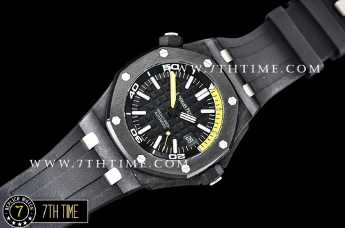 Royal Oak Diver FC/RU Black/Yellow Checkered Dial Ceramic Bezel A2836 Mod