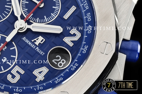 Royal Oak Offshore 42mm 2018 SIHH Indigo Checkered Dial SS/RU A3126