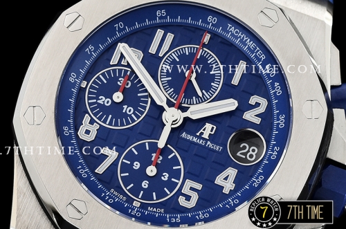 Royal Oak Offshore 42mm 2018 SIHH Indigo Checkered Dial SS/RU A3126