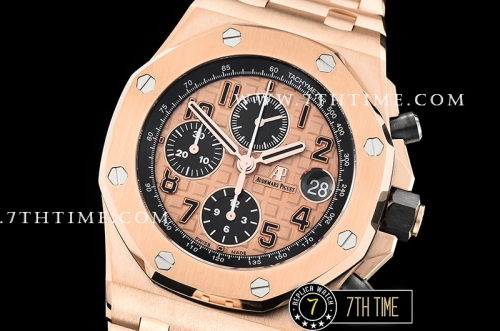 Royal Oak Offshore 42mm Gold Themes Rose Gold Checkered Dial RG/RG A3126