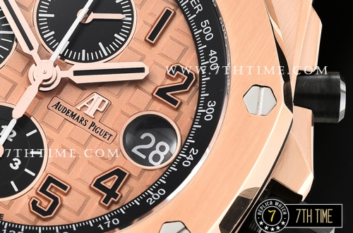 Royal Oak Offshore 42mm Gold Themes Rose Gold Checkered Dial RG/RG A3126