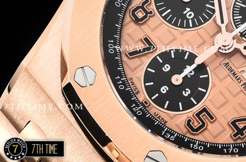 Royal Oak Offshore 42mm Gold Themes Rose Gold Checkered Dial RG/RG A3126