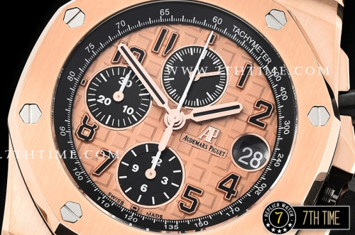 Royal Oak Offshore 42mm Gold Themes Rose Gold Checkered Dial RG/RG A3126