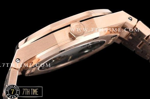 Royal Oak Extra Thin RG/RG Rose Gold Checkered Dial Flying Tourbillon