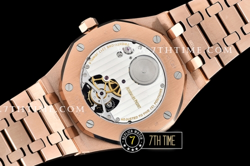 Royal Oak Extra Thin RG/RG Rose Gold Checkered Dial Flying Tourbillon