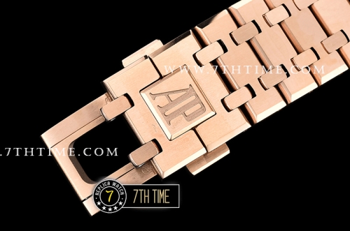 Royal Oak Extra Thin RG/RG Rose Gold Checkered Dial Flying Tourbillon
