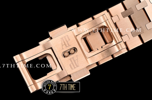 Royal Oak Extra Thin RG/RG Rose Gold Checkered Dial Flying Tourbillon
