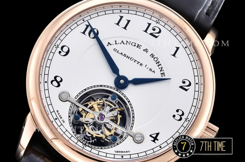 ALANGE & SOHNE 1815 Tourbillon White Dial  Black Numeral Markers Asia Manual Wind Tourbillon