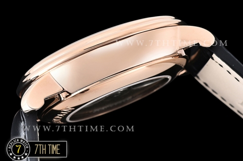 Blancpain Villeret Complications Black Dial 18K Rose Gold Thick Plated on Solid Stainless Steel