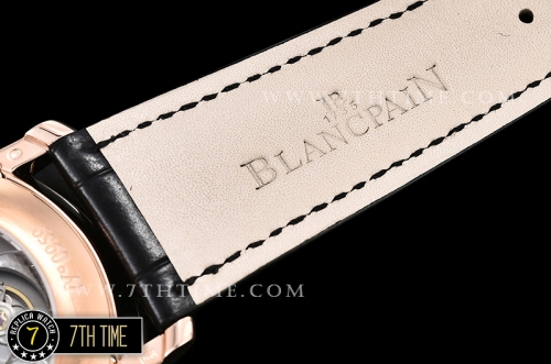 Blancpain Villeret Complications Black Dial 18K Rose Gold Thick Plated on Solid Stainless Steel