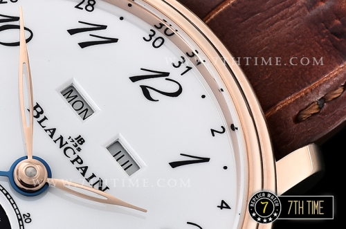 Blancpain Villeret Complications White Dial with Arabic Numerals 18K Rose Gold Thick Plated on Solid Stainless Steel