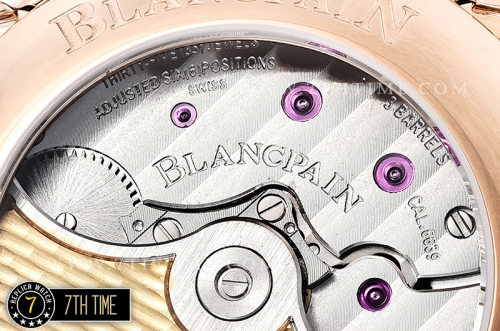 Blancpain Villeret Complications White Dial with Arabic Numerals 18K Rose Gold Thick Plated on Solid Stainless Steel