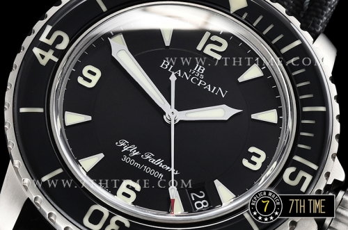 Blancpain Fifty Fathoms Black Dial with Markers Asia 23J
