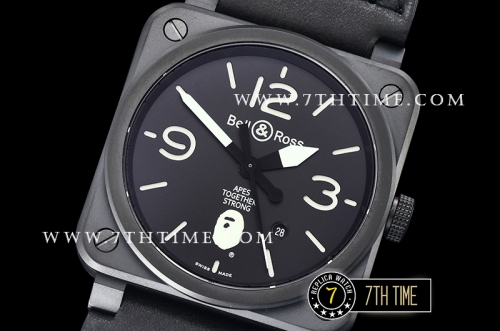 Bell Ross BR03-92 42mm XXV Bathing Ape PVD/LE Black