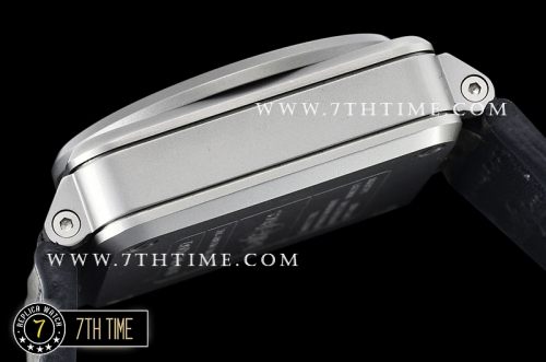 BR03-94 Horolum Chronograph Silver Grey Dial Black Leather Strap