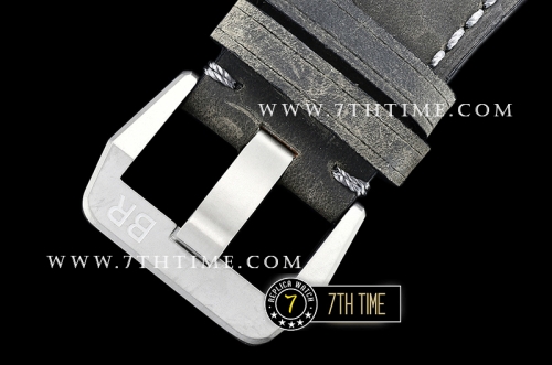 BR03-94 Horolum Chronograph Silver Grey Dial Black Leather Strap