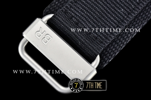 BR03-94 Horolum Chronograph Silver Grey Dial Black Leather Strap