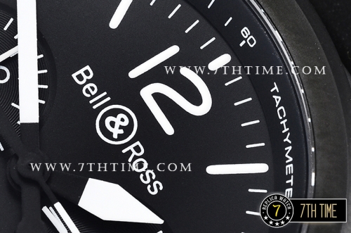 BR03-94 Chronograph Black Dial PVD Thick Coated on Solid Stainless Steel