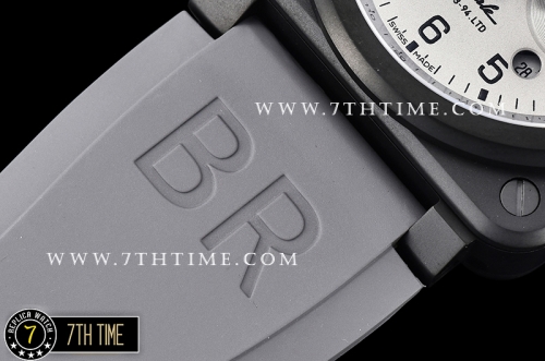 BR03-94 Chronograph Grey Rafale Limited Dial PVD Thick Coated on Solid Stainless Steel