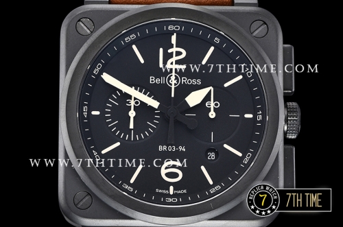 BR03-94 Chronograph Black Dial PVD/LE Asia 7750