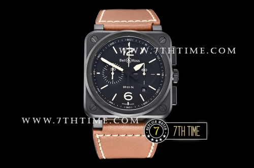 BR03-94 Chronograph Black Dial PVD/LE Asia 7750